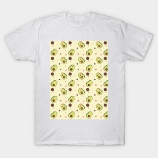 Family Avocado Kawaii Pattern T-Shirt